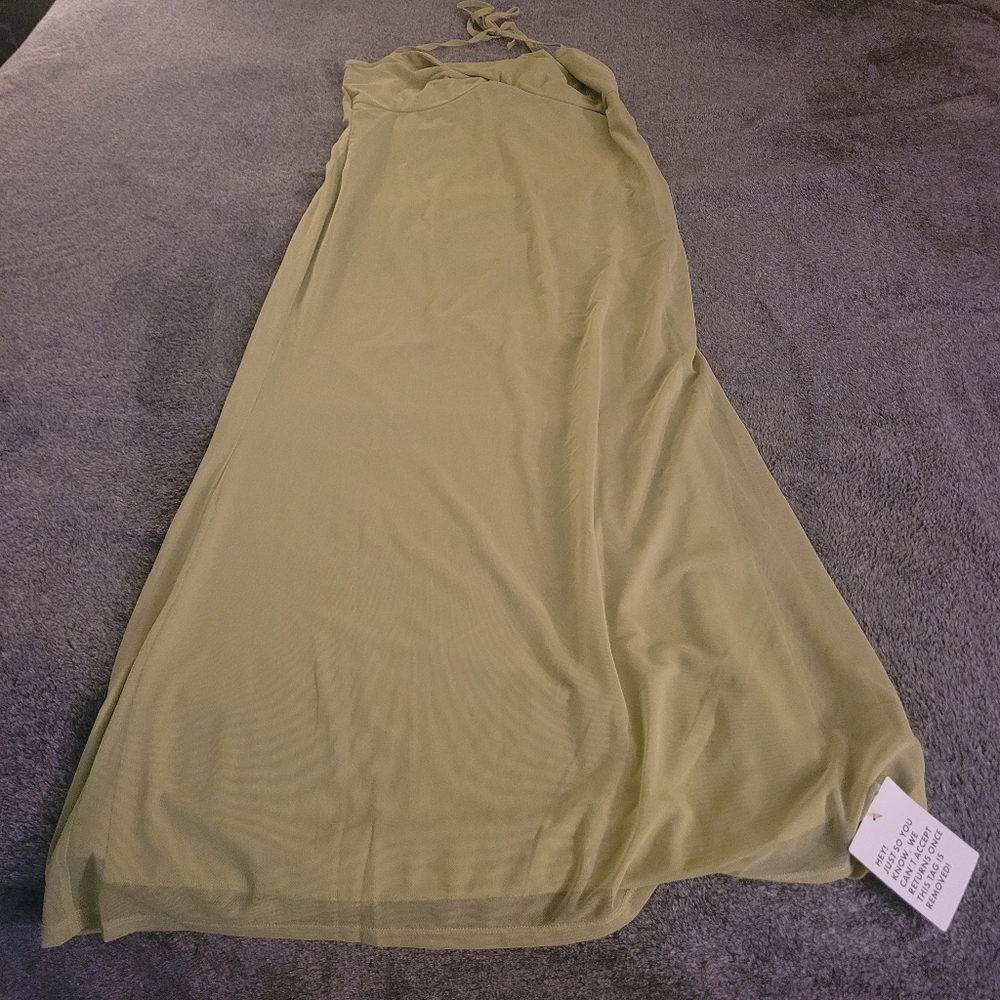 ASOS Design Maxi Mesh Dress Size 12 - Picture 3 of 8